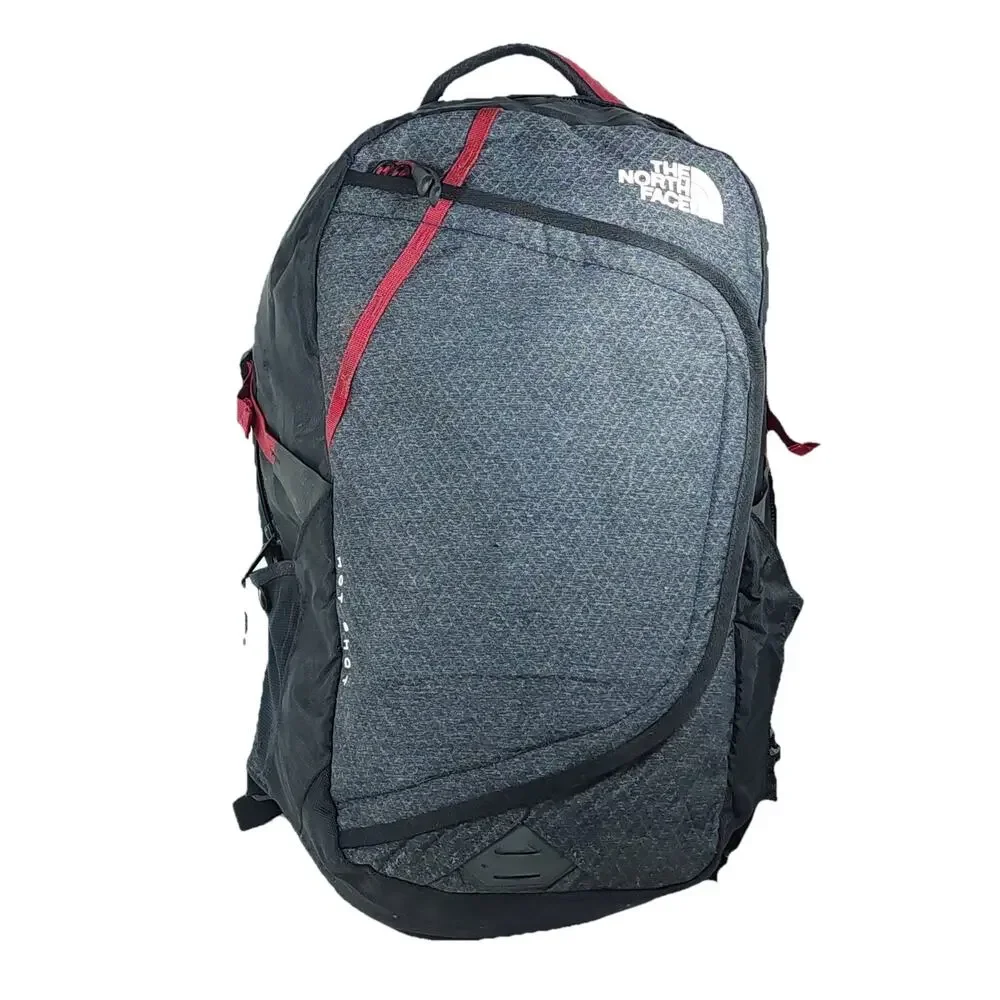 The North Face Hot Shot Dark Gray Padded School Laptop Hiking Outdoor Backpack